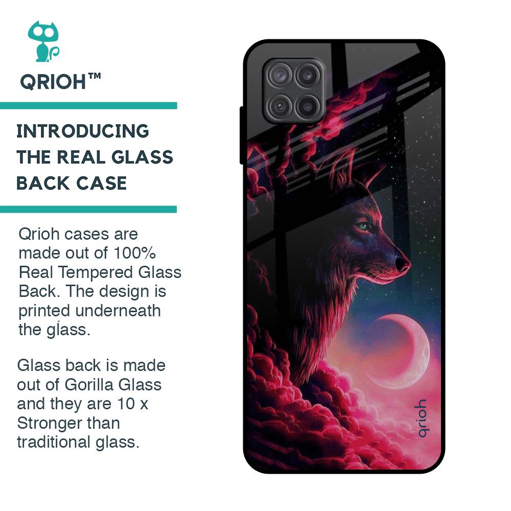 Moon Wolf Glass Case for Samsung Galaxy A12