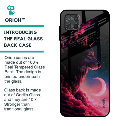 Moon Wolf Glass Case for Samsung Galaxy A12