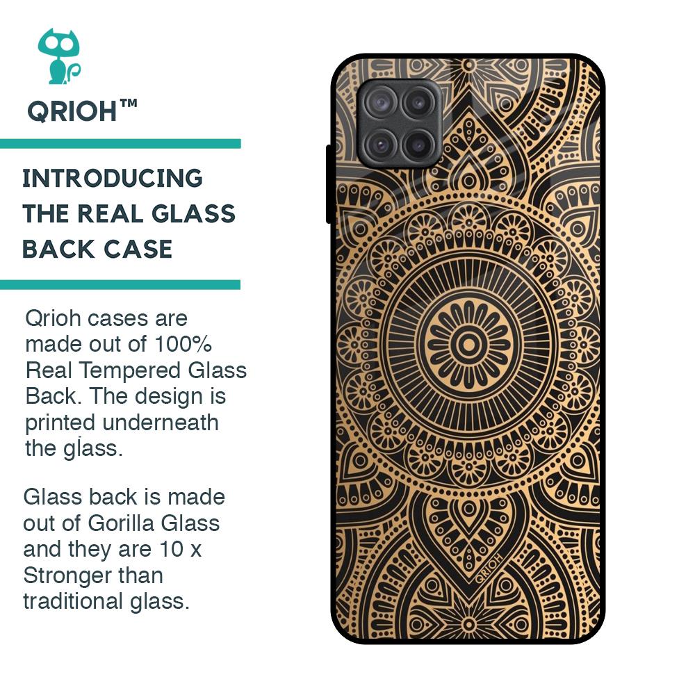 Luxury Mandala Glass Case for Samsung Galaxy A12