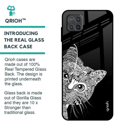 Kitten Mandala Glass Case for Samsung Galaxy A12