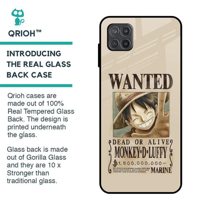 Luffy Wanted Glass Case for Samsung Galaxy A12
