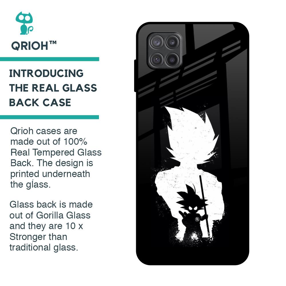 Monochrome Goku Glass Case for Samsung Galaxy A12