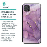 Purple Gold Marble Glass Case for Samsung Galaxy A12