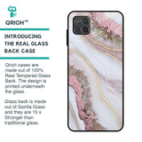 Pink & Gold Gllitter Marble Glass Case for Samsung Galaxy A12