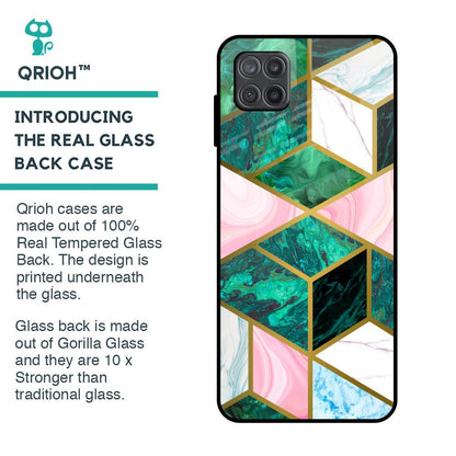 Seamless Green Marble Glass Case for Samsung Galaxy A12