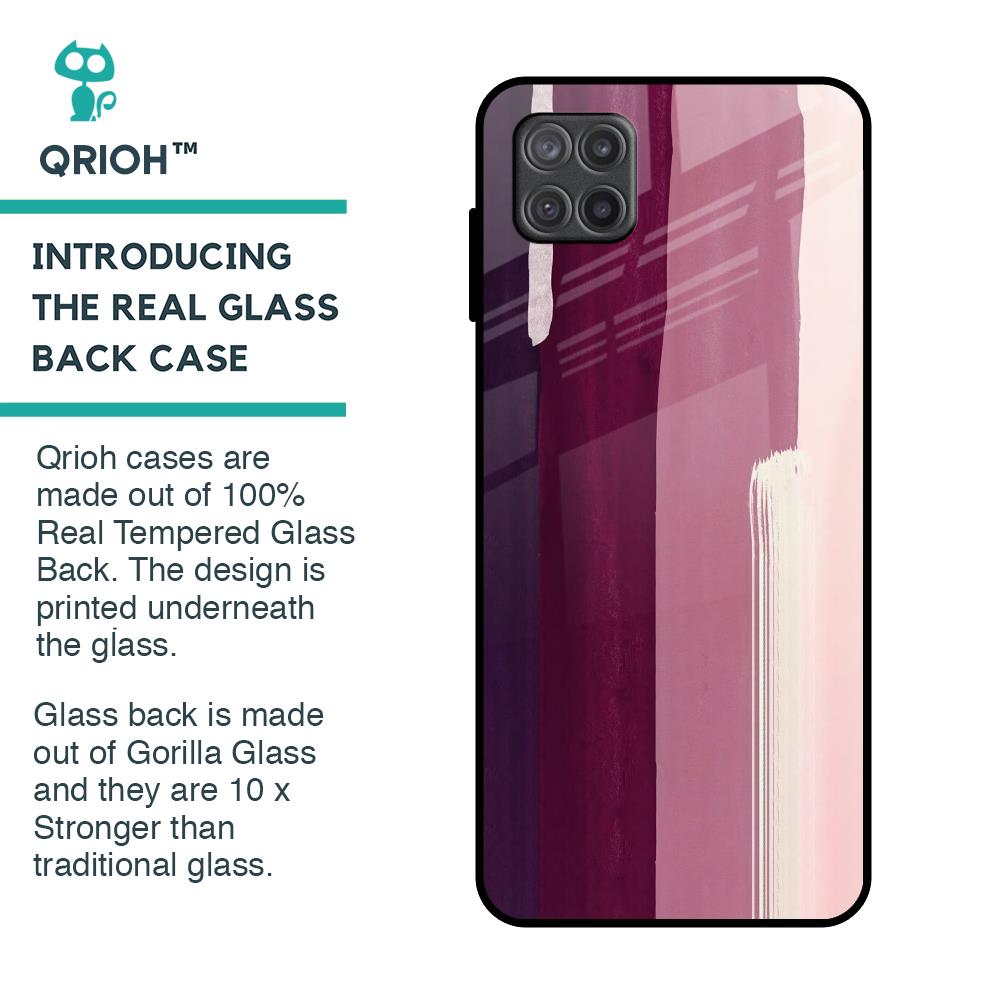 Brush Stroke Art Glass Case for Samsung Galaxy A12