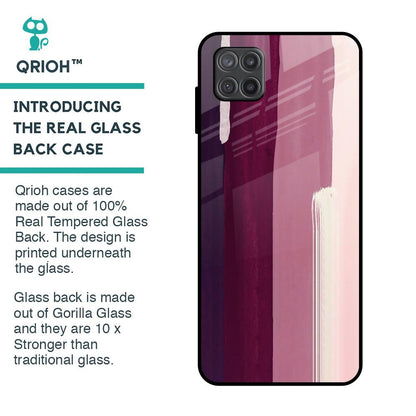 Brush Stroke Art Glass Case for Samsung Galaxy A12