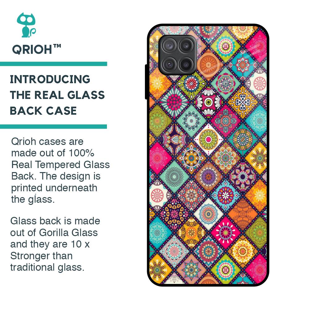 Multicolor Mandala Glass Case for Samsung Galaxy A12