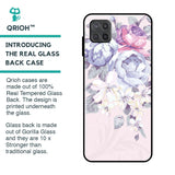 Elegant Floral Glass Case for Samsung Galaxy A12