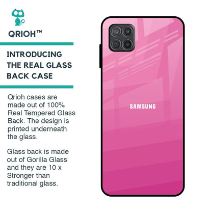 Pink Ribbon Caddy Glass Case for Samsung Galaxy A12