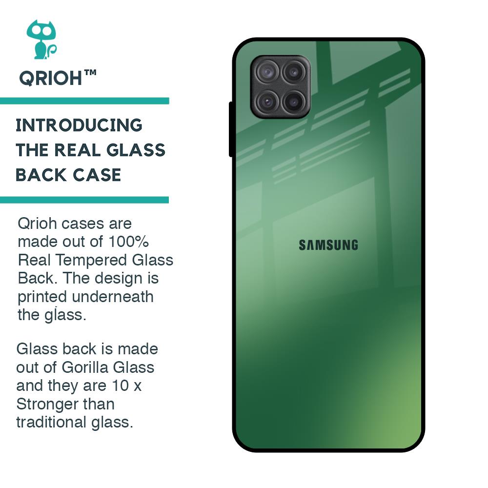 Green Grunge Texture Glass Case for Samsung Galaxy A12