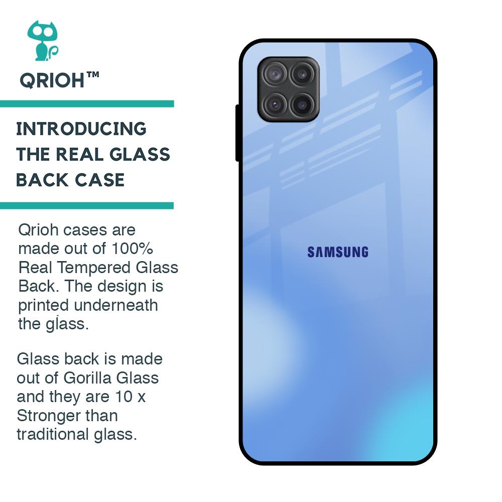 Vibrant Blue Texture Glass Case for Samsung Galaxy A12