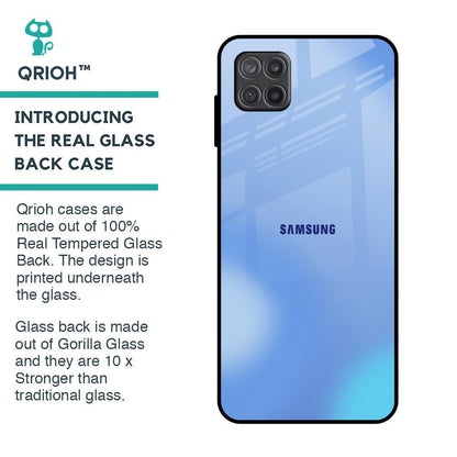 Vibrant Blue Texture Glass Case for Samsung Galaxy A12