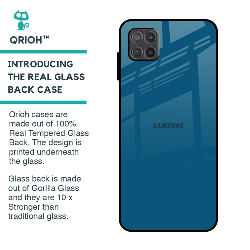 Cobalt Blue Glass Case for Samsung Galaxy A12