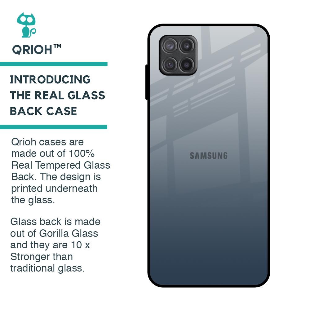 Smokey Grey Color Glass Case For Samsung Galaxy A12
