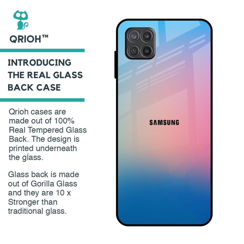 Blue & Pink Ombre Glass case for Samsung Galaxy A12