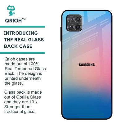 Blue & Pink Ombre Glass case for Samsung Galaxy A12