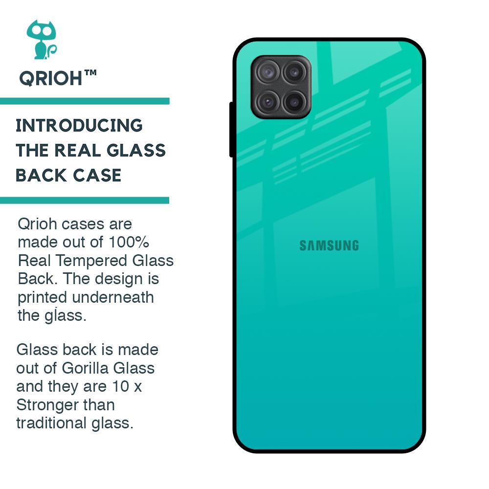 Cuba Blue Glass Case For Samsung Galaxy A12