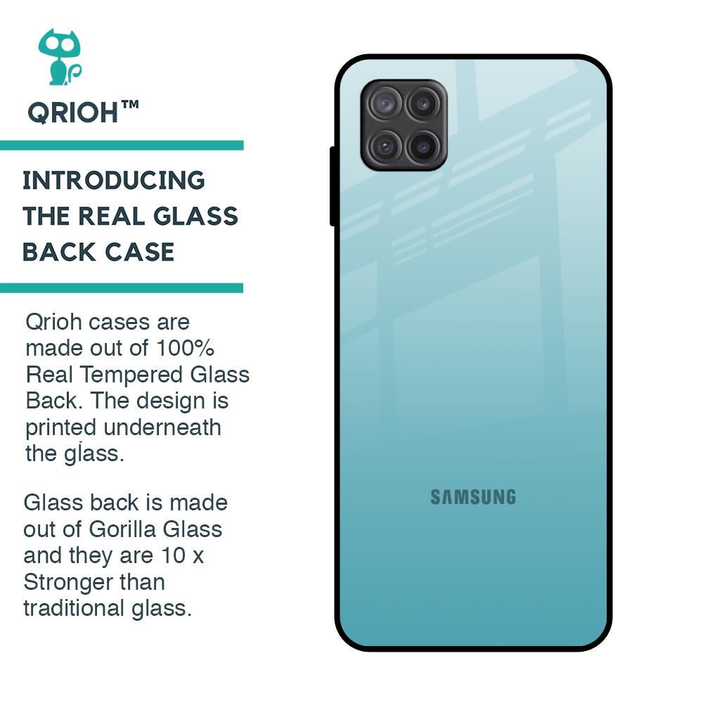 Arctic Blue Glass Case For Samsung Galaxy A12