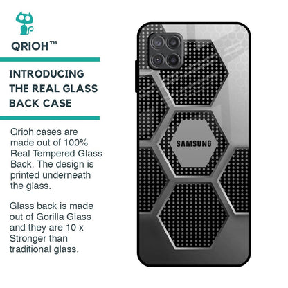 Hexagon Style Glass Case For Samsung Galaxy A12