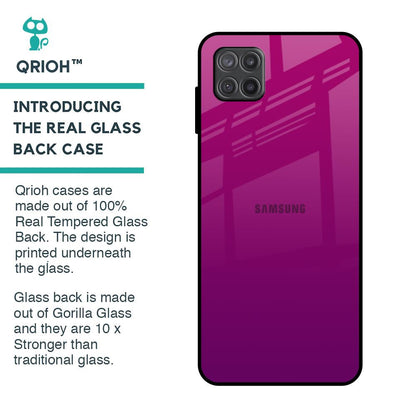 Magenta Gradient Glass Case For Samsung Galaxy A12