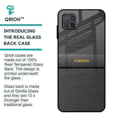 Grey Metallic Glass Case For Samsung Galaxy A12