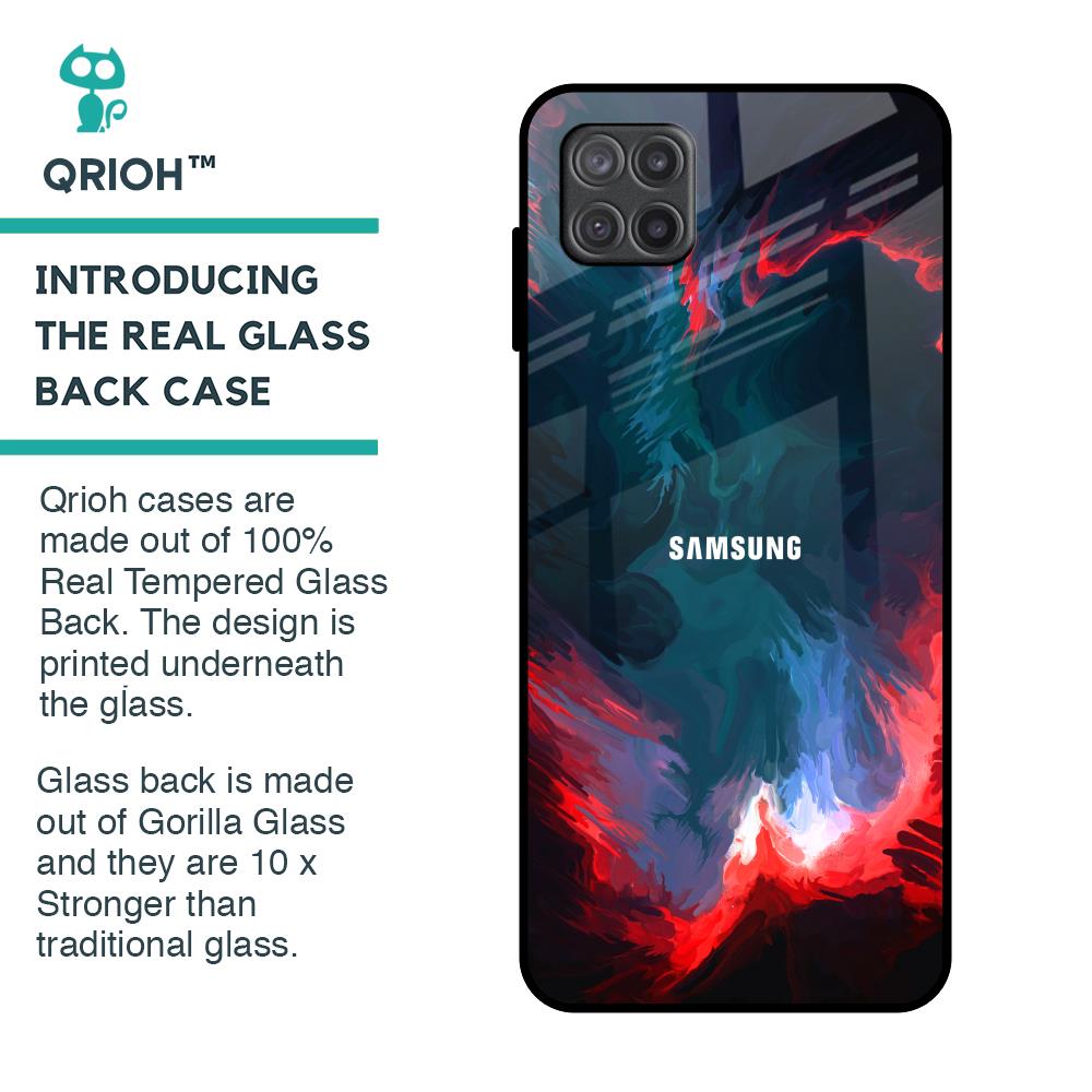 Brush Art Glass Case For Samsung Galaxy A12