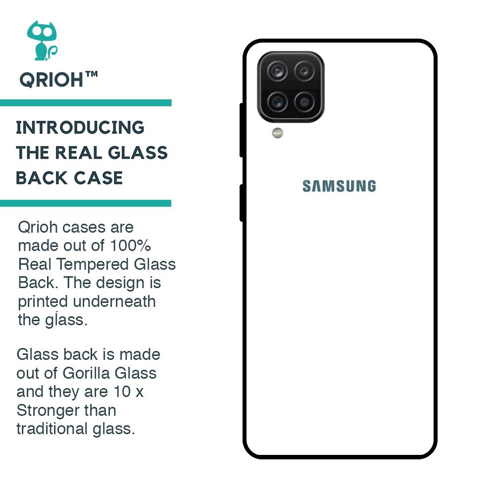Arctic White Glass Case for Samsung Galaxy A12