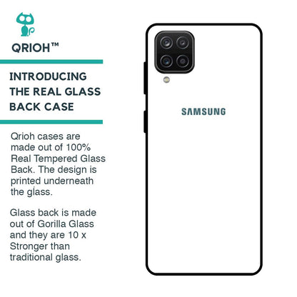 Arctic White Glass Case for Samsung Galaxy A12