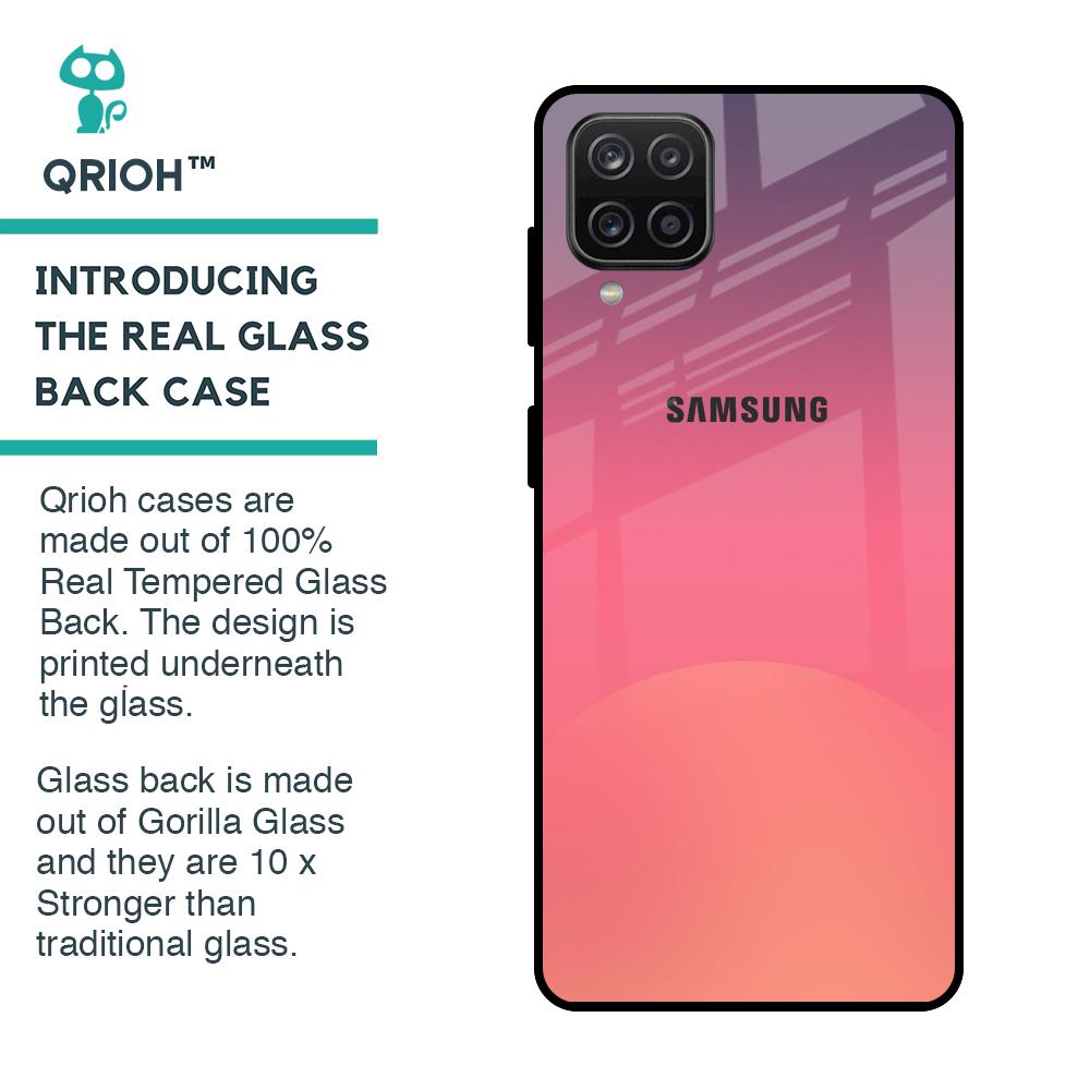 Sunset Orange Glass Case for Samsung Galaxy A12