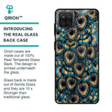Peacock Feathers Glass case for Samsung Galaxy A12