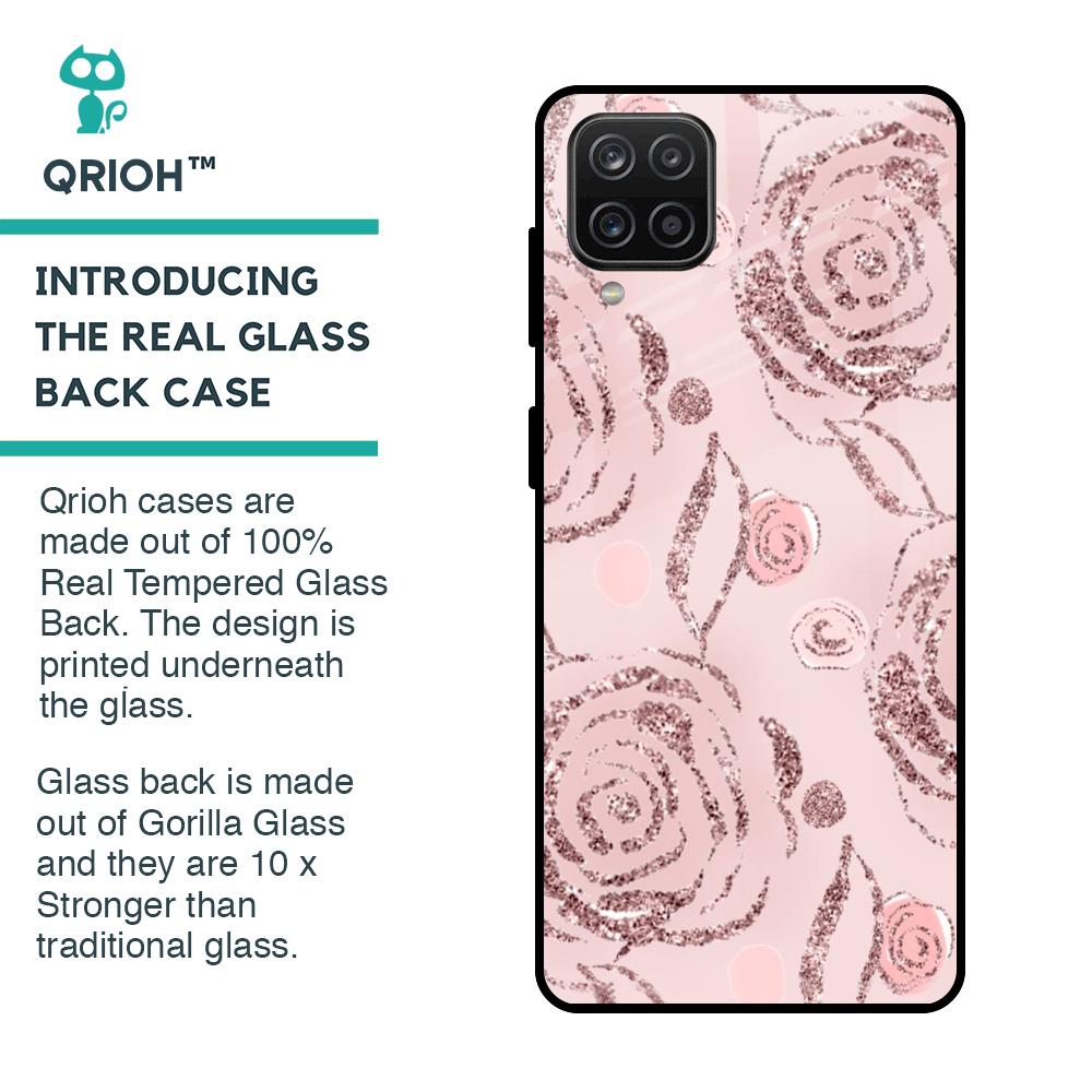 Shimmer Roses Glass case for Samsung Galaxy A12