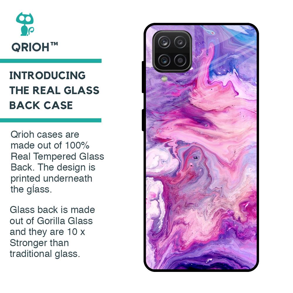 Cosmic Galaxy Glass Case for Samsung Galaxy A12