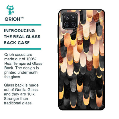 Bronze Abstract Glass Case for Samsung Galaxy A12