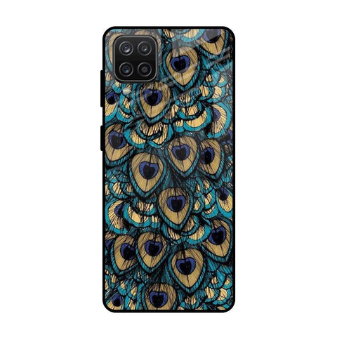 Peacock Feathers Samsung Galaxy A12 Glass Cases & Covers Online