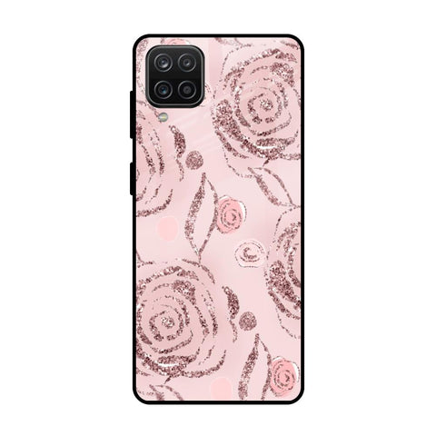 Shimmer Roses Samsung Galaxy A12 Glass Cases & Covers Online