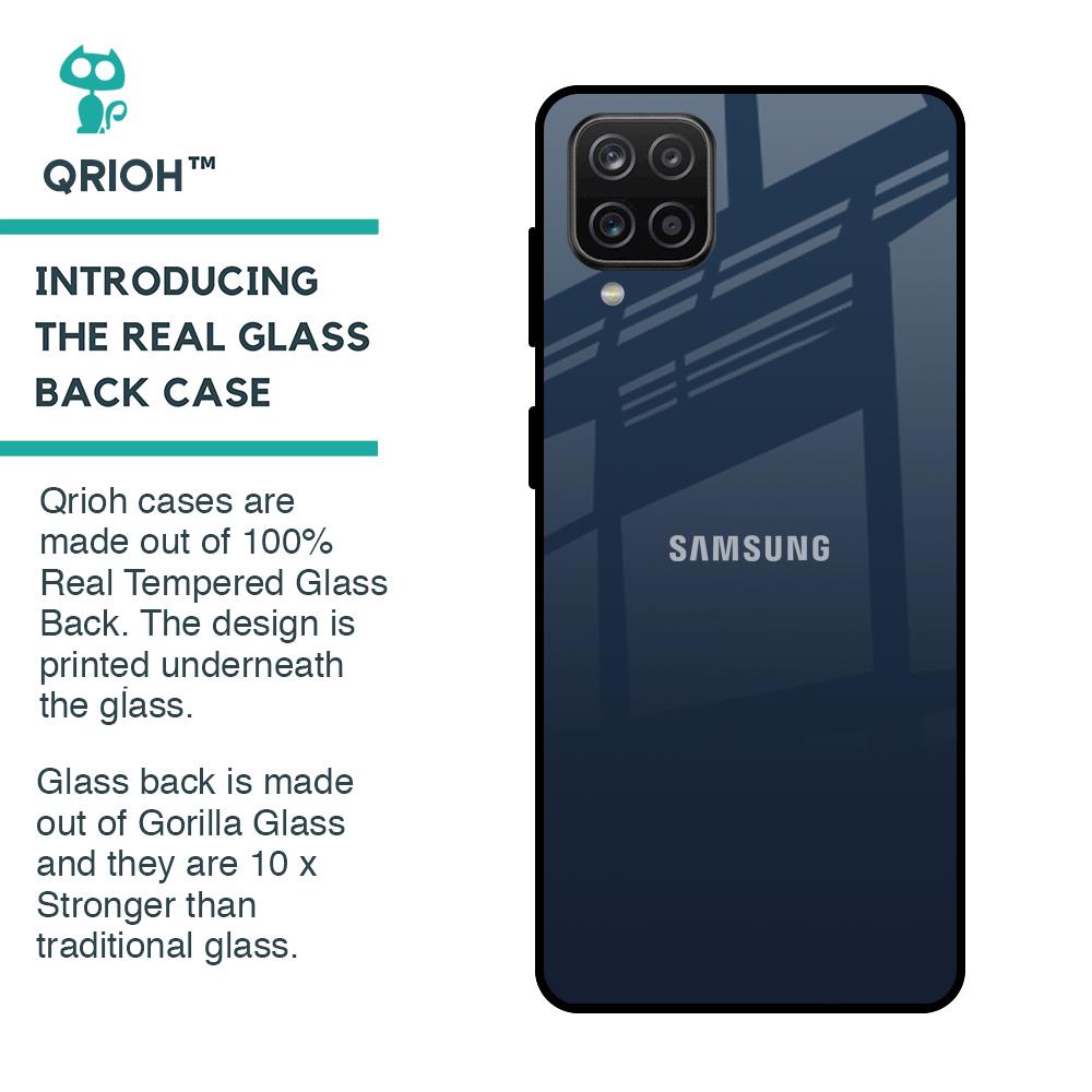 Overshadow Blue Glass Case For Samsung Galaxy A12