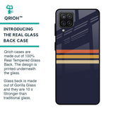 Tricolor Stripes Glass Case For Samsung Galaxy A12