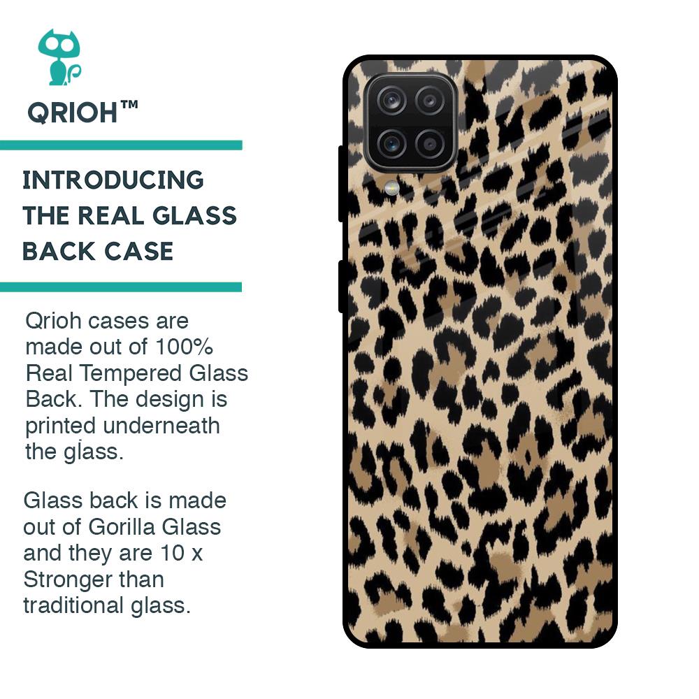 Leopard Seamless Glass Case For Samsung Galaxy A12