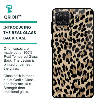 Leopard Seamless Glass Case For Samsung Galaxy A12