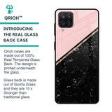 Marble Texture Pink Glass Case For Samsung Galaxy A12