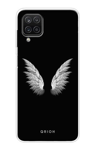 White Angel Wings Samsung Galaxy A12 Back Cover
