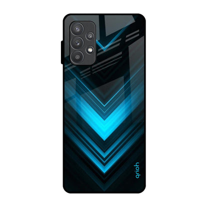 Vertical Blue Arrow Samsung Galaxy A32 Glass Back Cover Online