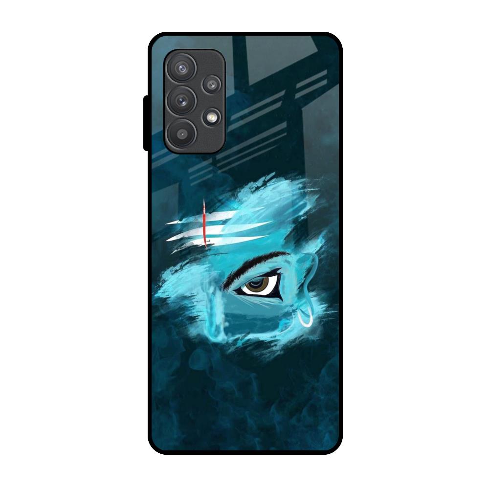 Power Of Trinetra Samsung Galaxy A32 Glass Back Cover Online