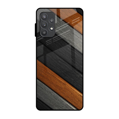 Tri Color Wood Samsung Galaxy A32 Glass Back Cover Online