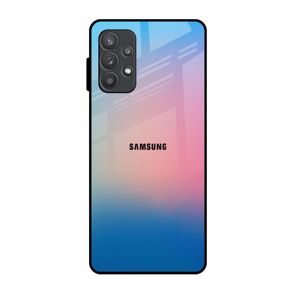Blue & Pink Ombre Samsung Galaxy A32 Glass Back Cover Online