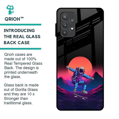 Retro Astronaut Glass Case for Samsung Galaxy A32