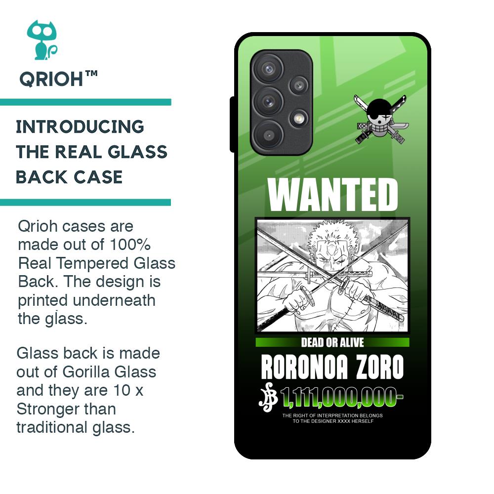 Zoro Wanted Glass Case for Samsung Galaxy A32