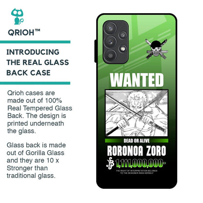 Zoro Wanted Glass Case for Samsung Galaxy A32