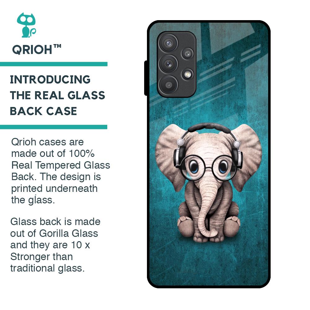 Adorable Baby Elephant Glass Case For Samsung Galaxy A32